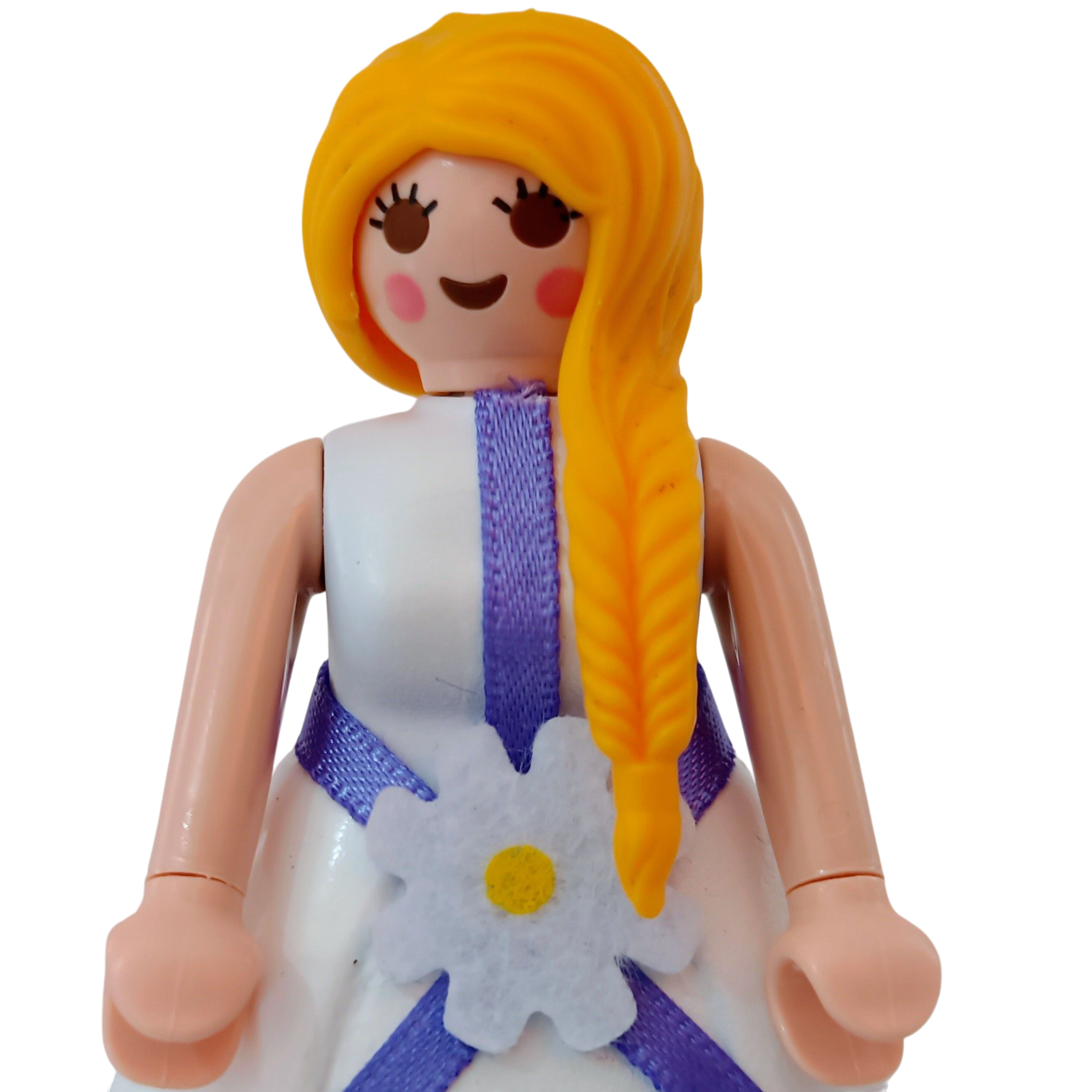 Figura comunion niña tipo Playmobil blanca detalle medio cuerpo