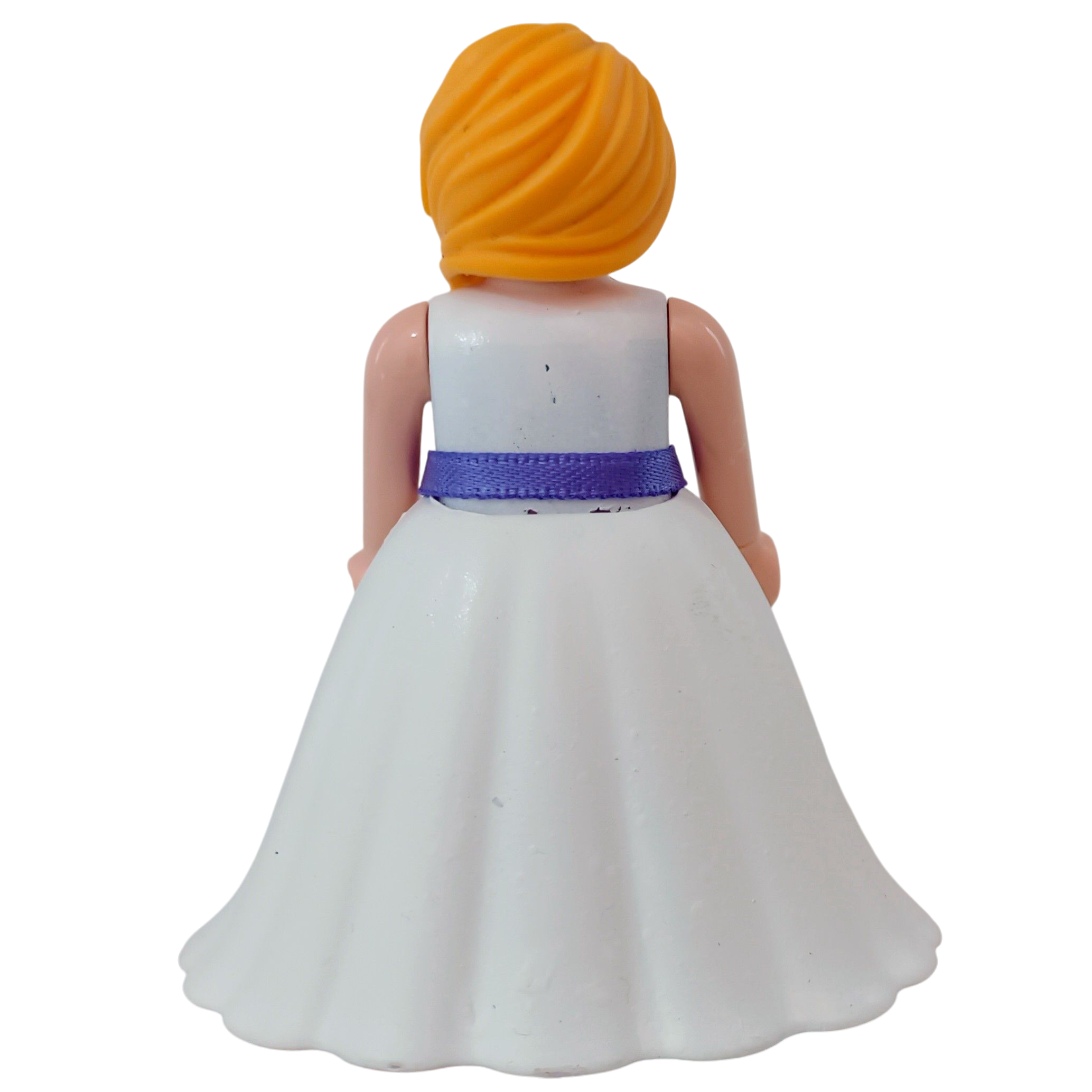 Figura comunion niña tipo Playmobil blanca vista trasera